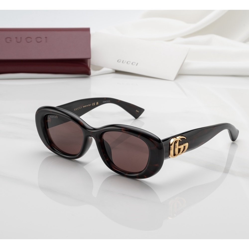 NWT Gucci GG1829SK-002 Havana 53mm Sunglasses